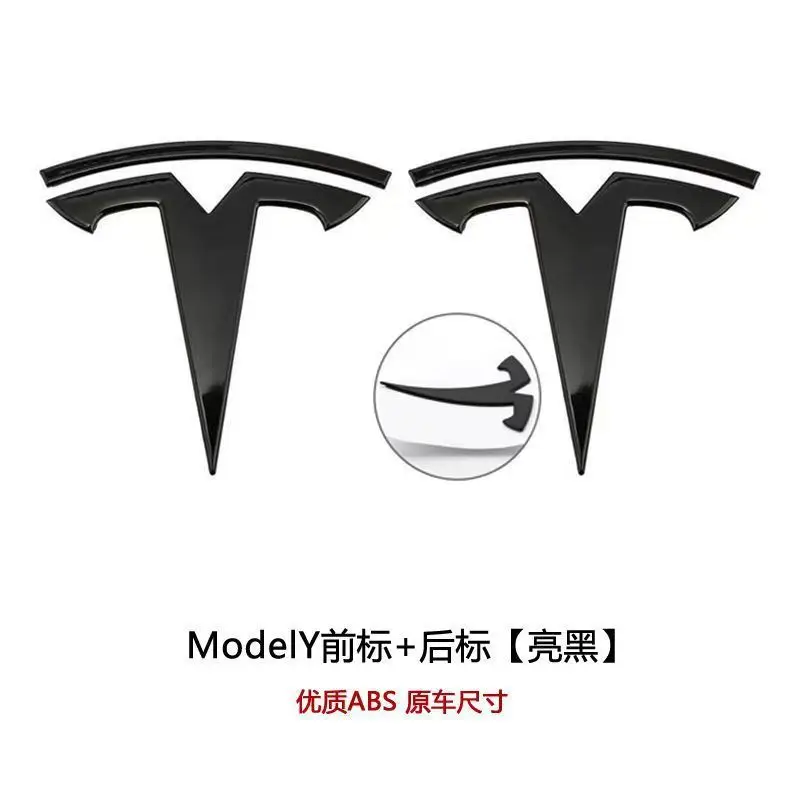 Manufacturer Wholesale Tesla Model 3 Syx Front Car Stickers Tesla Letter Hood Emblem Badge Rear Tail Car Emblem
