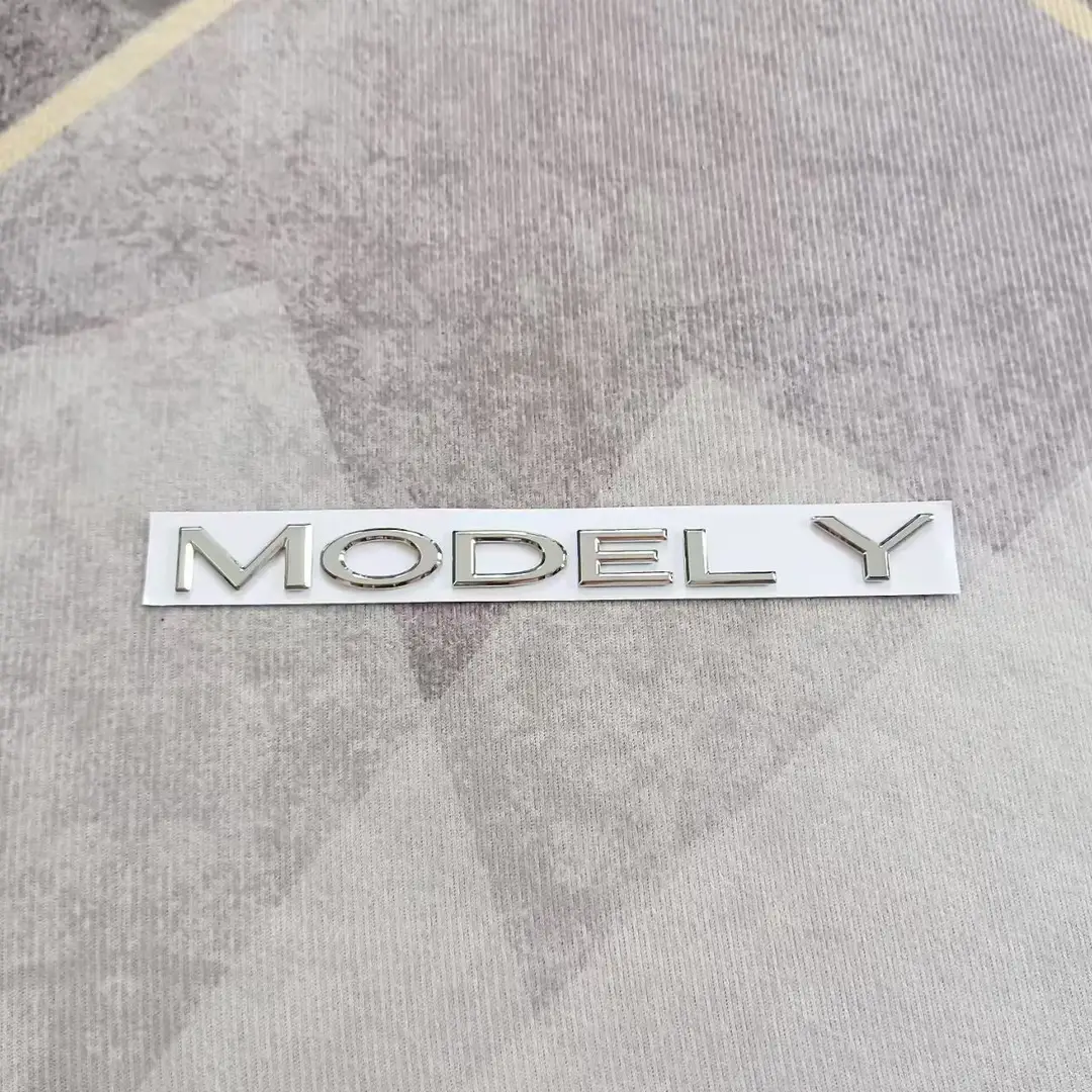 Manufacturer Wholesale Tesla Model 3 Syx Front Car Stickers Tesla Letter Hood Emblem Badge Rear Tail Car Emblem