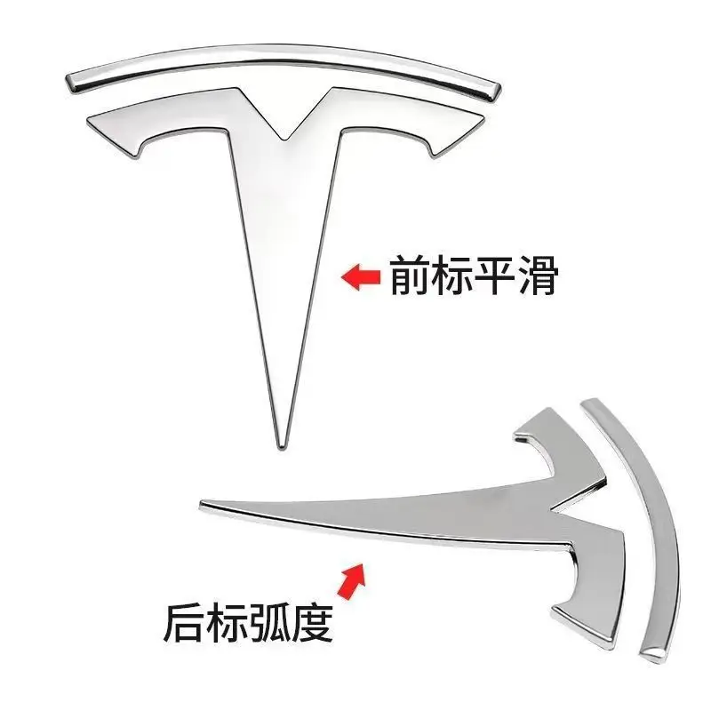 Manufacturer Wholesale Tesla Model 3 Syx Front Car Stickers Tesla Letter Hood Emblem Badge Rear Tail Car Emblem