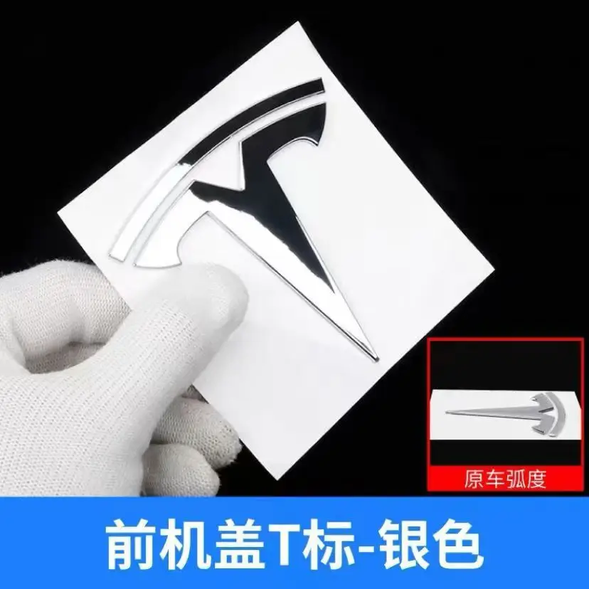 Manufacturer Wholesale Tesla Model 3 Syx Front Car Stickers Tesla Letter Hood Emblem Badge Rear Tail Car Emblem
