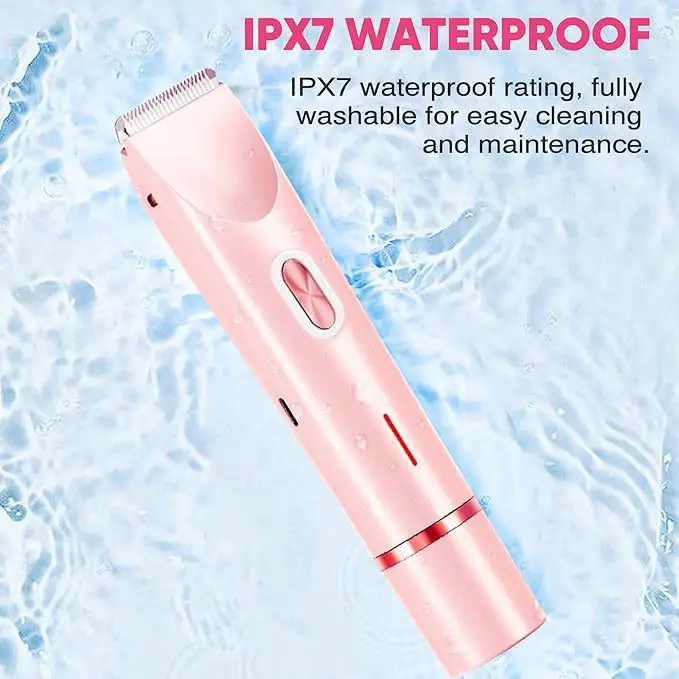 Cross-Border Hair Removal Device, Waterproof and Rechargeable, Women's Electric Shaver, Dual-Head Full-Body Shaver, Dry and Wet Dual-Use Hair Removal Device — feature 2