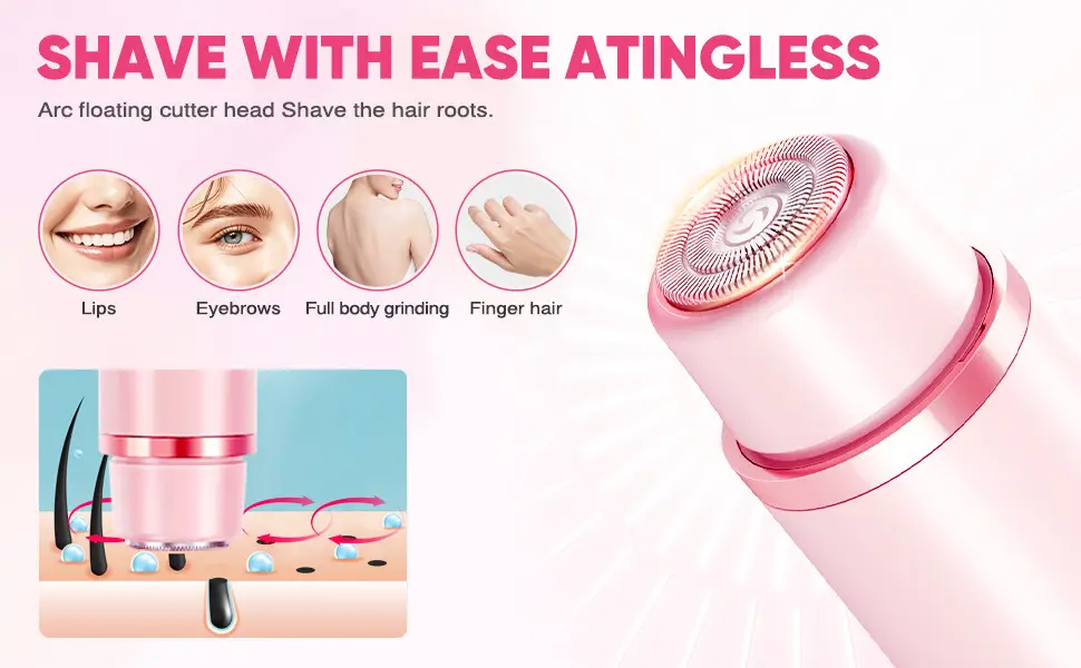 Cross-Border Hair Removal Device, Waterproof and Rechargeable, Women's Electric Shaver, Dual-Head Full-Body Shaver, Dry and Wet Dual-Use Hair Removal Device — feature 5