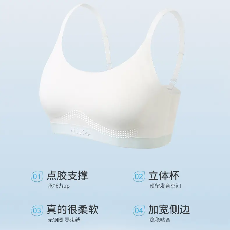 Junior High School Student Camisole Underwear for Girls, 15-Year-Old Girls' Developmental Stage Vest, Second Stage Bra for Teenagers and High School Students — feature 3