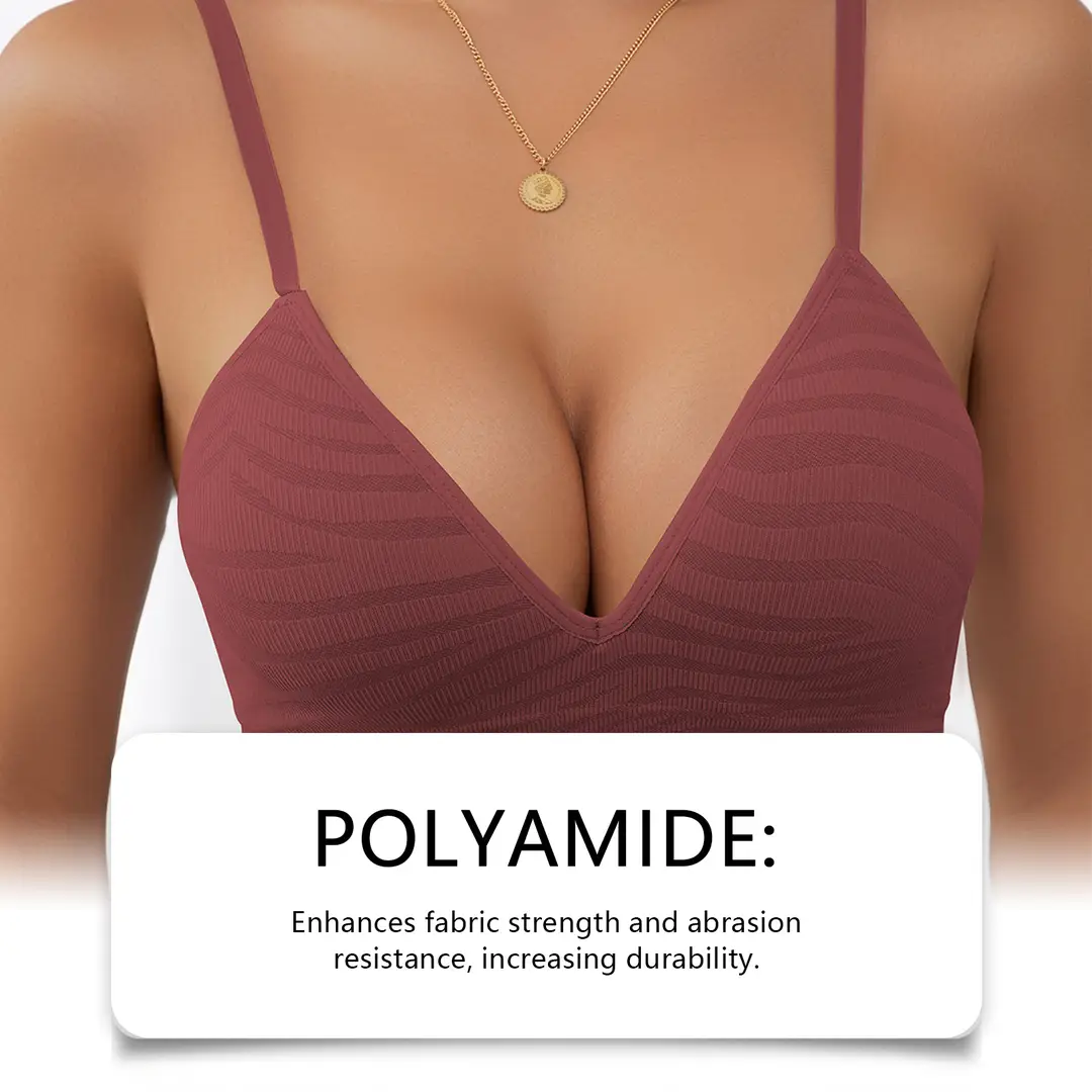 Zeriluna Deep V Zebra Print Fixed Cup Bra, Soft and Comfortable, Provides Balanced Support and Fits the Skin Without Restraint