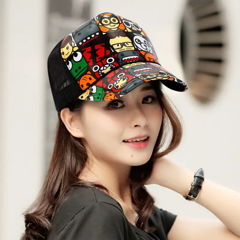 Owl Cartoon Cap White Black High Breathable Summer - Image 24