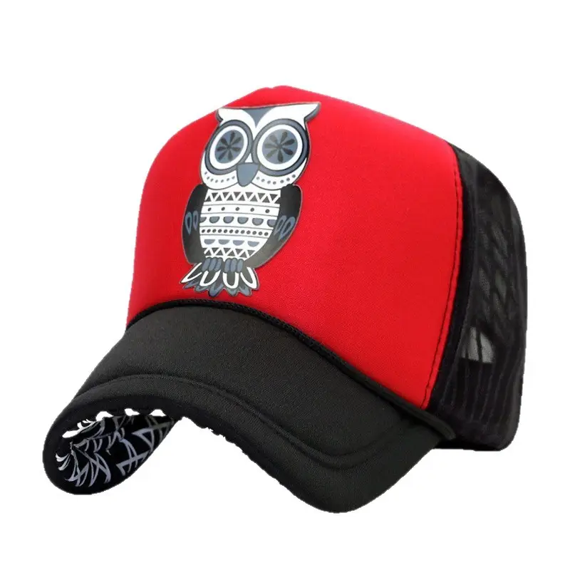 Owl Cartoon Cap White Black High Breathable Summer - Image 26