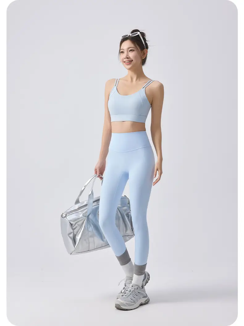 External Wear Training Shockproof Yoga Vest Sports Bra for Women Fitness with Integrated Fixed Cups — feature 15