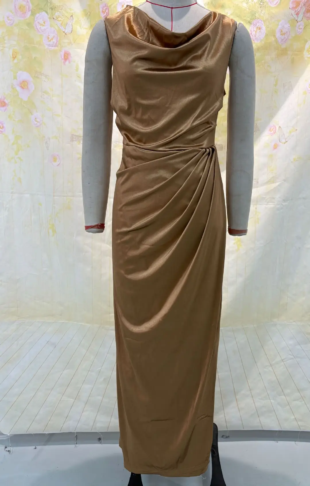 Summer New Amazon Cross-Border Foreign Trade Banquet Dress Sleeveless Hem Slit Solid Color Slim Fit Dress for Women — feature 13