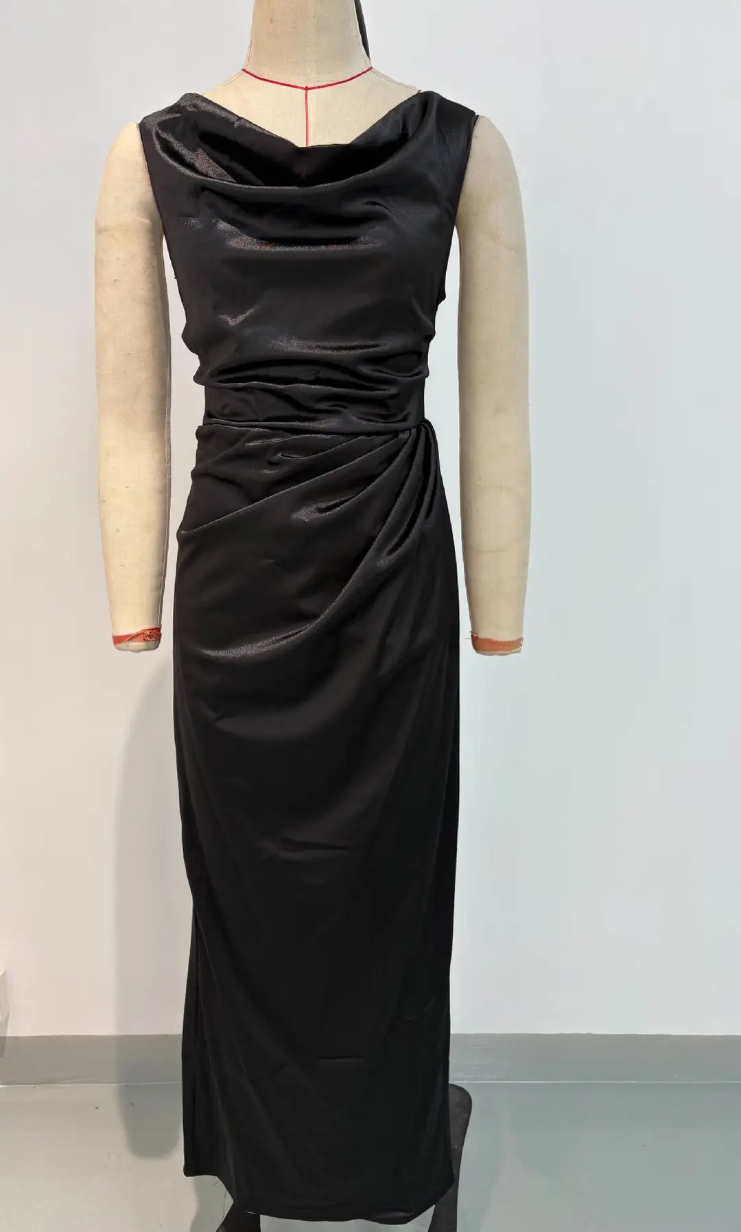 Summer New Amazon Cross-Border Foreign Trade Banquet Dress Sleeveless Hem Slit Solid Color Slim Fit Dress for Women — feature 19