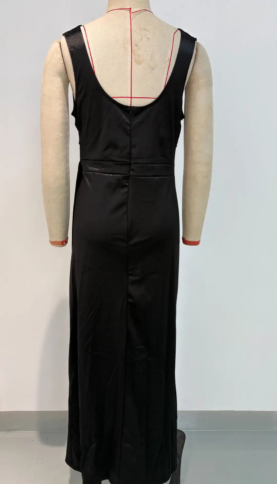 Summer New Amazon Cross-Border Foreign Trade Banquet Dress Sleeveless Hem Slit Solid Color Slim Fit Dress for Women — feature 21