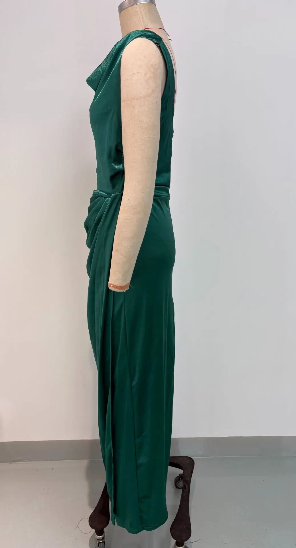 Summer New Amazon Cross-Border Foreign Trade Banquet Dress Sleeveless Hem Slit Solid Color Slim Fit Dress for Women — feature 26