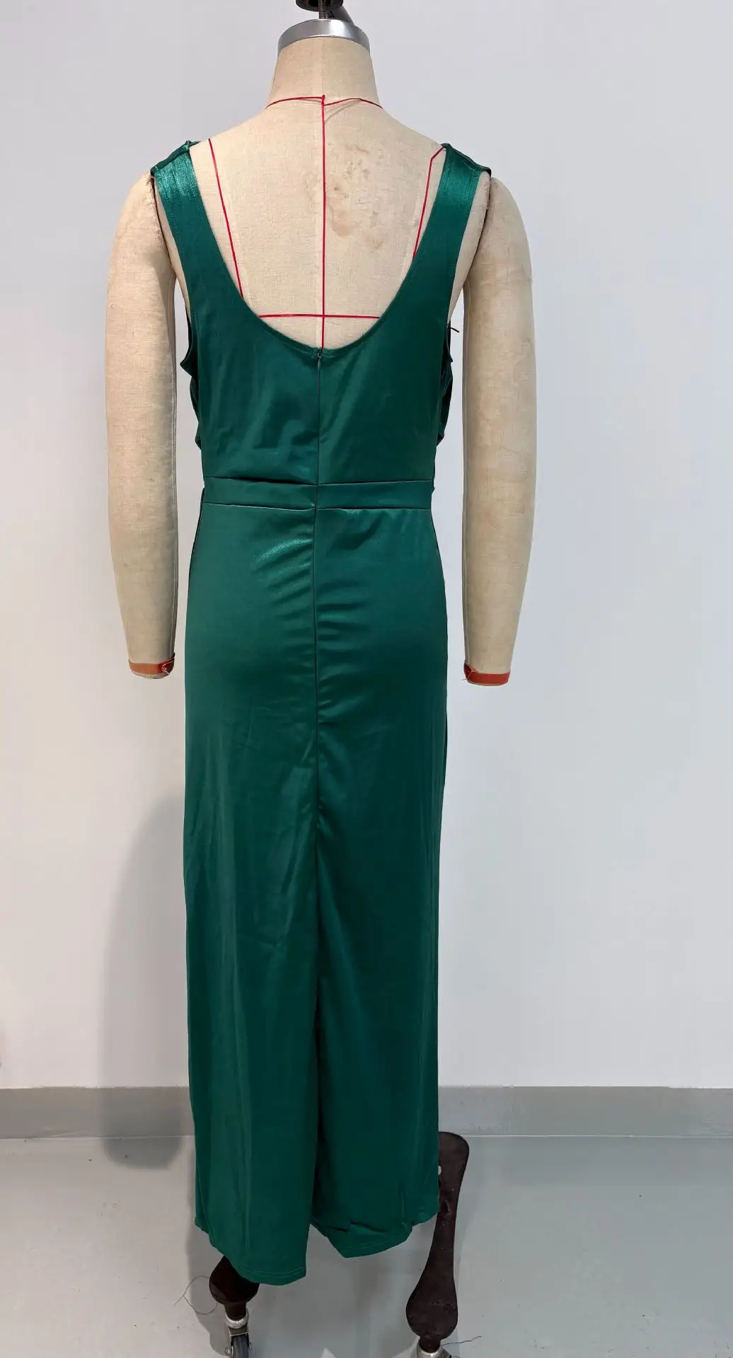 Summer New Amazon Cross-Border Foreign Trade Banquet Dress Sleeveless Hem Slit Solid Color Slim Fit Dress for Women — feature 27