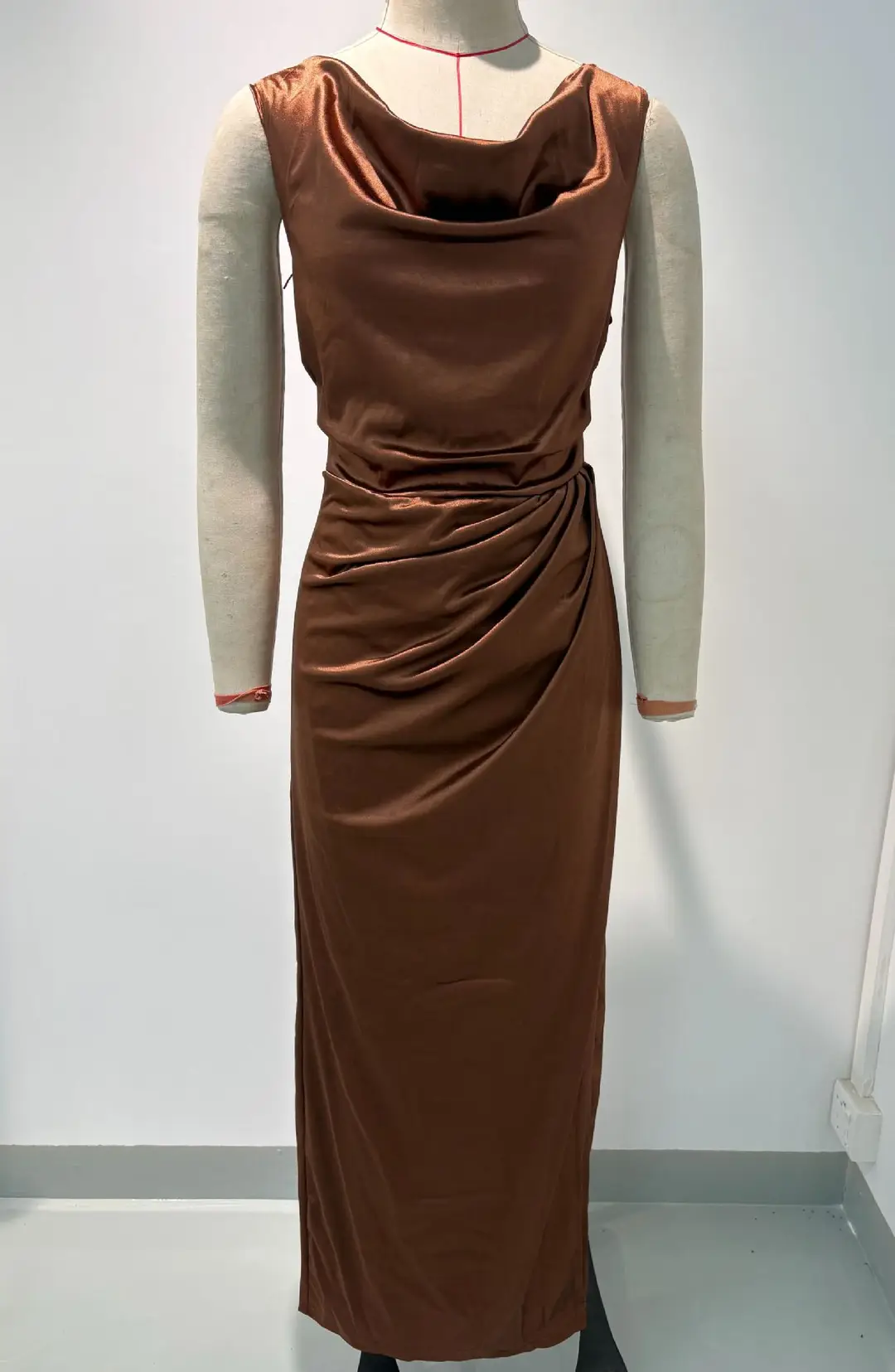 Summer New Amazon Cross-Border Foreign Trade Banquet Dress Sleeveless Hem Slit Solid Color Slim Fit Dress for Women — feature 37