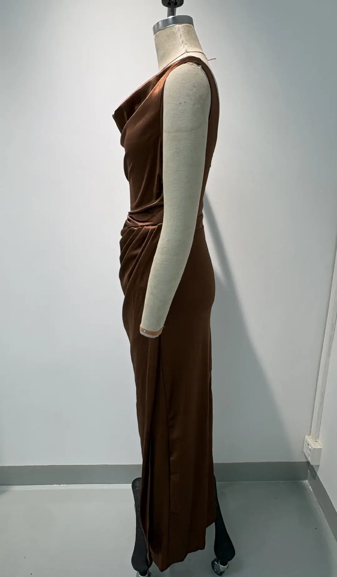 Summer New Amazon Cross-Border Foreign Trade Banquet Dress Sleeveless Hem Slit Solid Color Slim Fit Dress for Women — feature 38