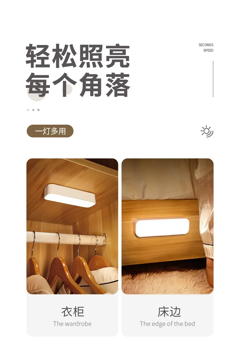 Intelligent Human Body Sensor Night Light for Bedroom, Voice-Controlled, Wireless Charging, Suitable for Hallways, Corridors, and Bedside Use — feature 12