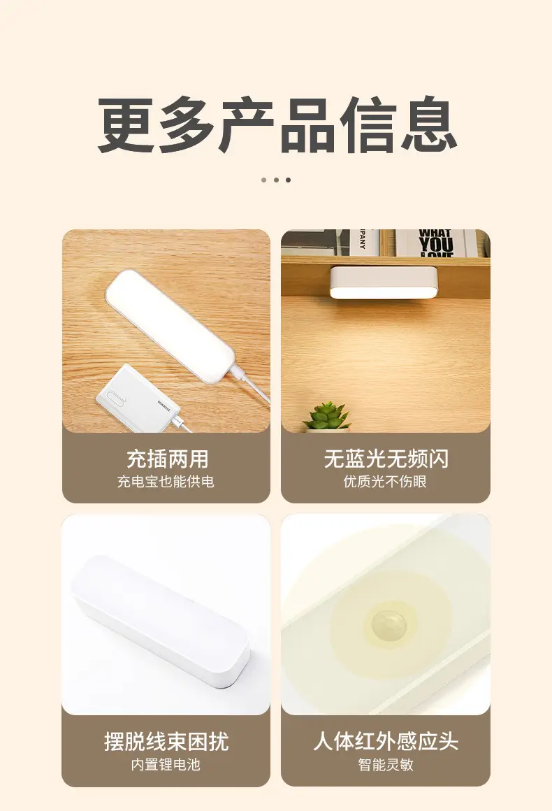 Intelligent Human Body Sensor Night Light for Bedroom, Voice-Controlled, Wireless Charging, Suitable for Hallways, Corridors, and Bedside Use — feature 15
