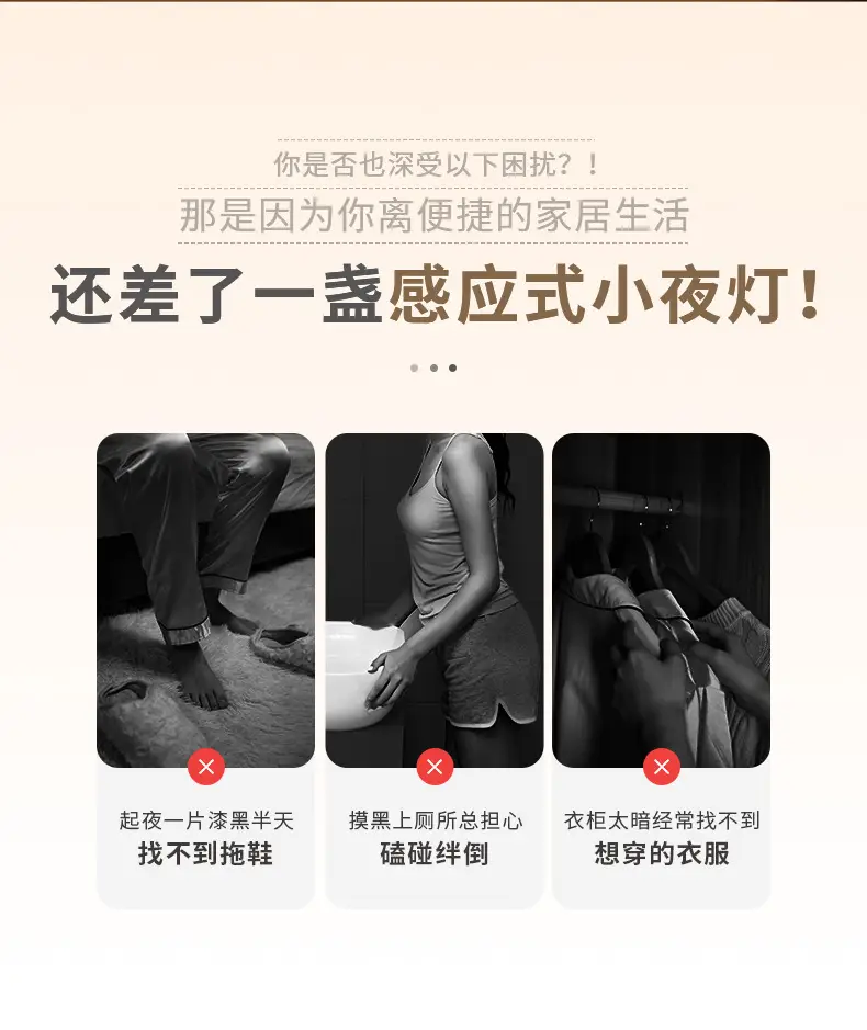 Intelligent Human Body Sensor Night Light for Bedroom, Voice-Controlled, Wireless Charging, Suitable for Hallways, Corridors, and Bedside Use — feature 3
