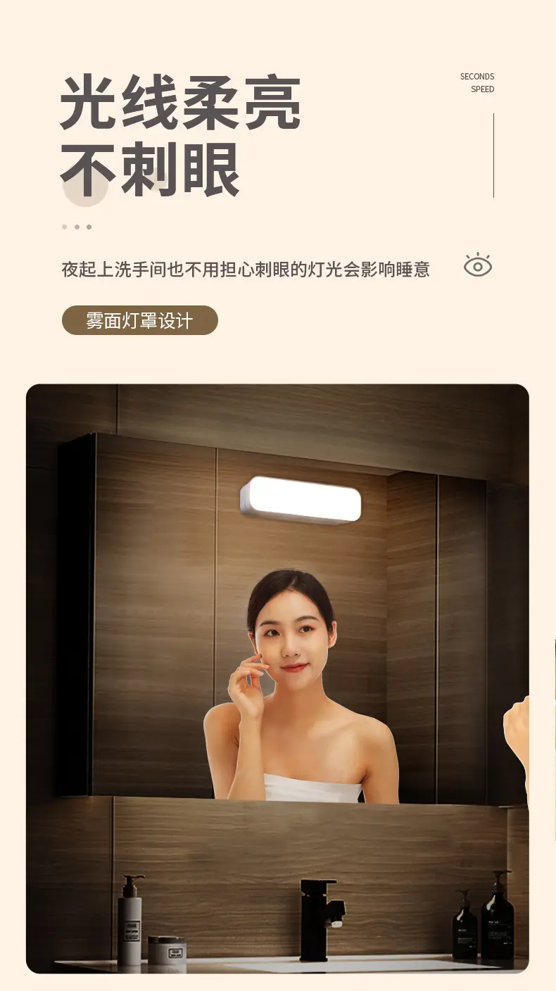 Intelligent Human Body Sensor Night Light for Bedroom, Voice-Controlled, Wireless Charging, Suitable for Hallways, Corridors, and Bedside Use — feature 9