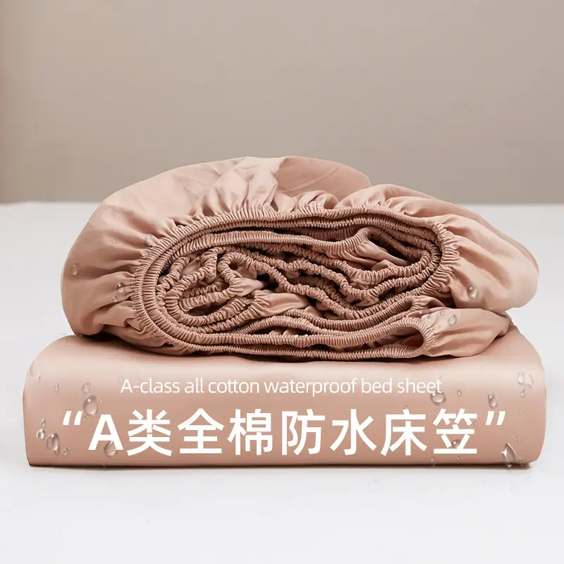 Cross-Border Pure Cotton Waterproof Fitted Sheet, All-Cotton Bed Cover, Urine-Proof Bed Sheet, Breathable Mattress Protector, 2025 New Model Bed Cover