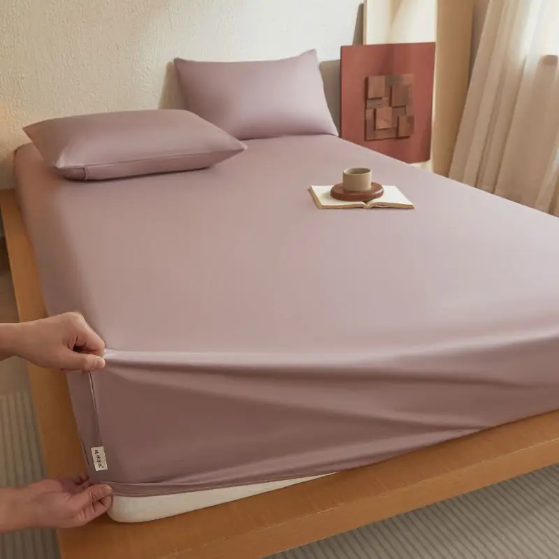 Cross-Border Pure Cotton Waterproof Fitted Sheet, All-Cotton Bed Cover, Urine-Proof Bed Sheet, Breathable Mattress Protector, 2025 New Model Bed Cover