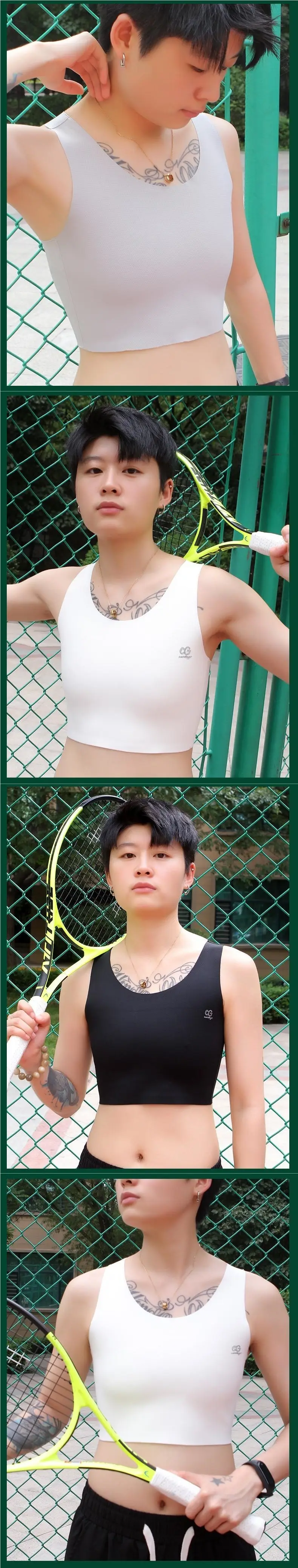 Zaochige Seamless Invisible Chest-Reducing Underwear for Large Busts, Lightweight and Barely-There Feel, Sports Breathable Elastic Vest, Cotton Version — feature 4