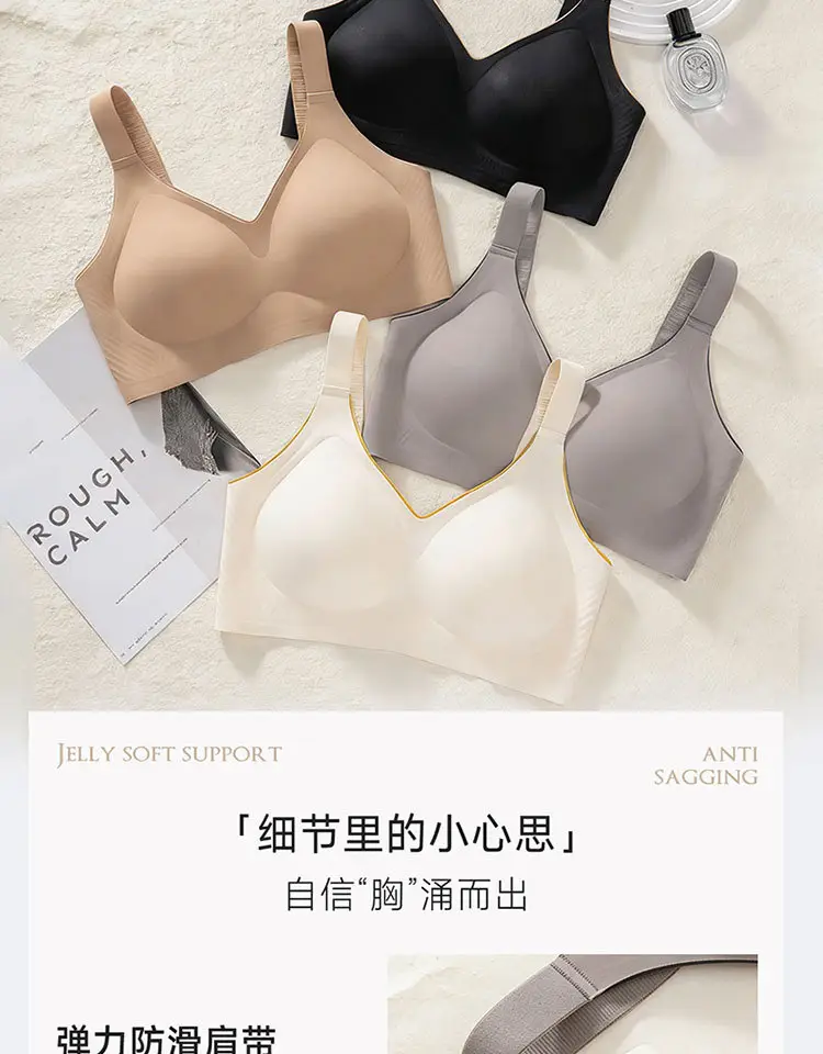 Seamless Push-Up Bra for Everyday Wear, Minimizes Large Busts, Soft Support, Comfortable and Soft, Wireless Bra — feature 12