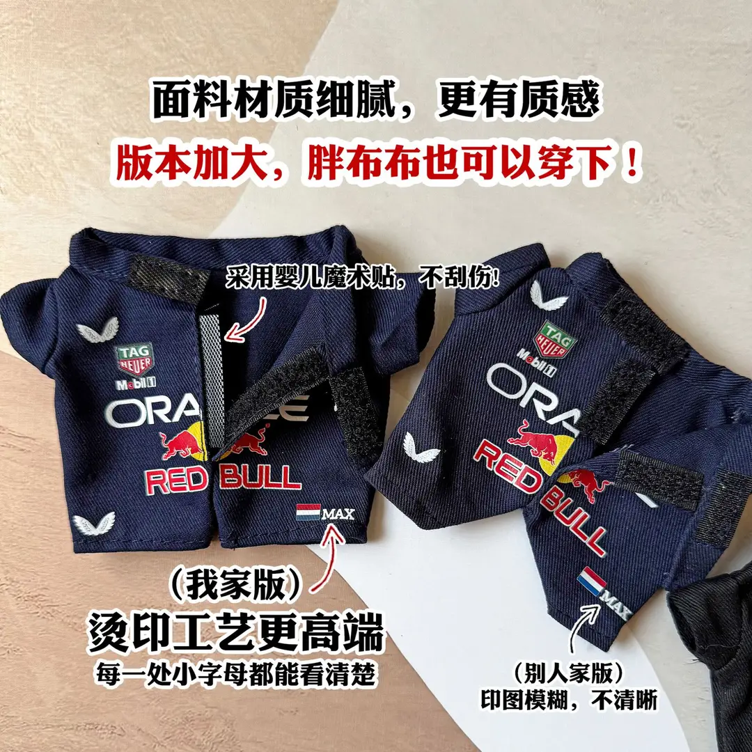 First, Second, and Third Generation Labubu Doll Clothes Racing Suit F1 Mclaren New Season 17cm Labubu Clothes and Hats Wholesale — feature 7