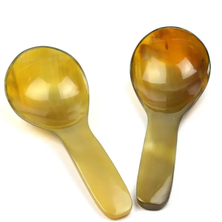 Black Yak Horn Spoon Adult Scraping Spoon - Image 8