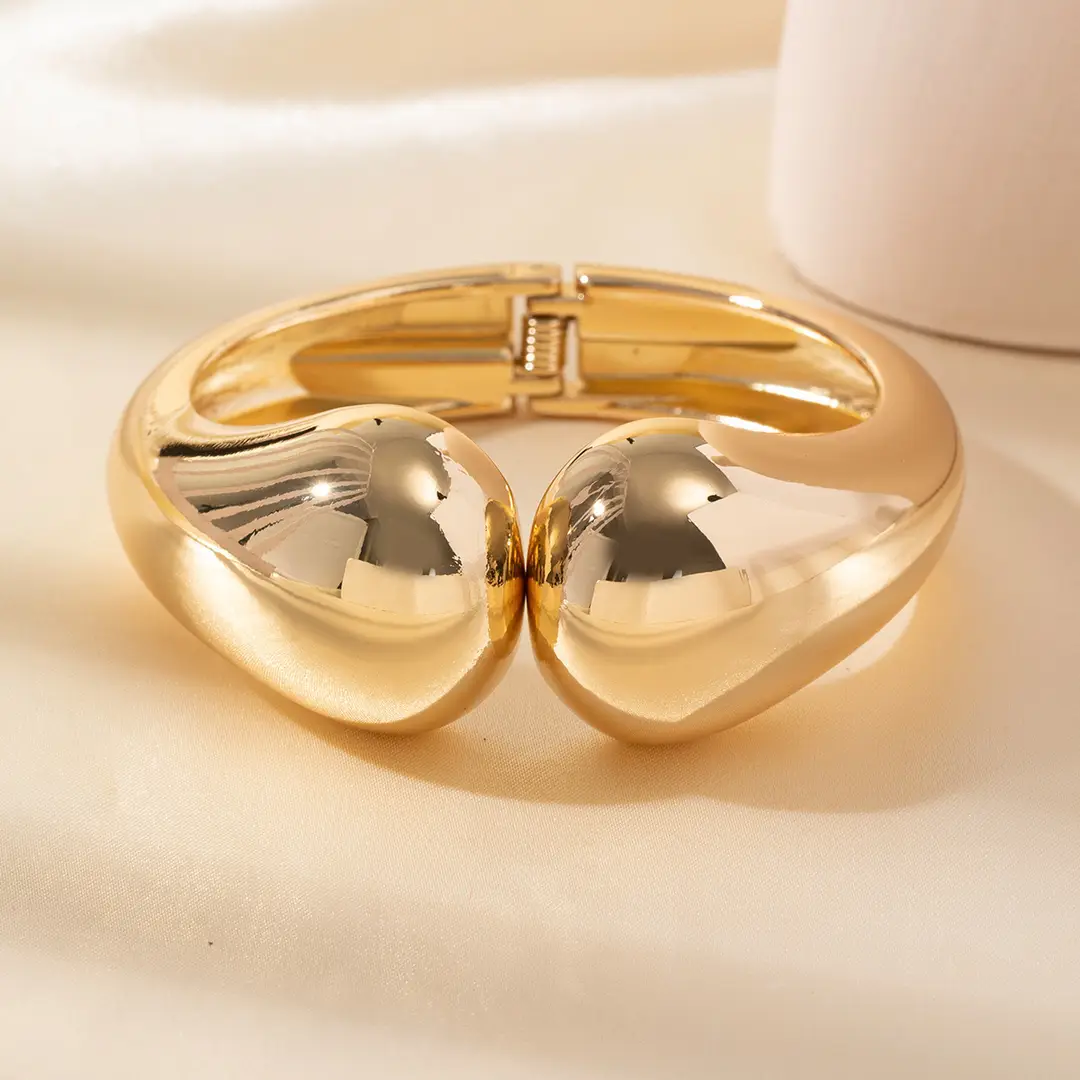 Open-Ended Gold Bracelet for Women, High-End Metallic Silver Arm Ring Jewelry, Vintage Arm Decoration Accessory for Women