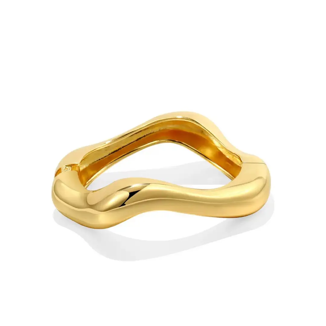 Open-Ended Gold Bracelet for Women, High-End Metallic Silver Arm Ring Jewelry, Vintage Arm Decoration Accessory for Women