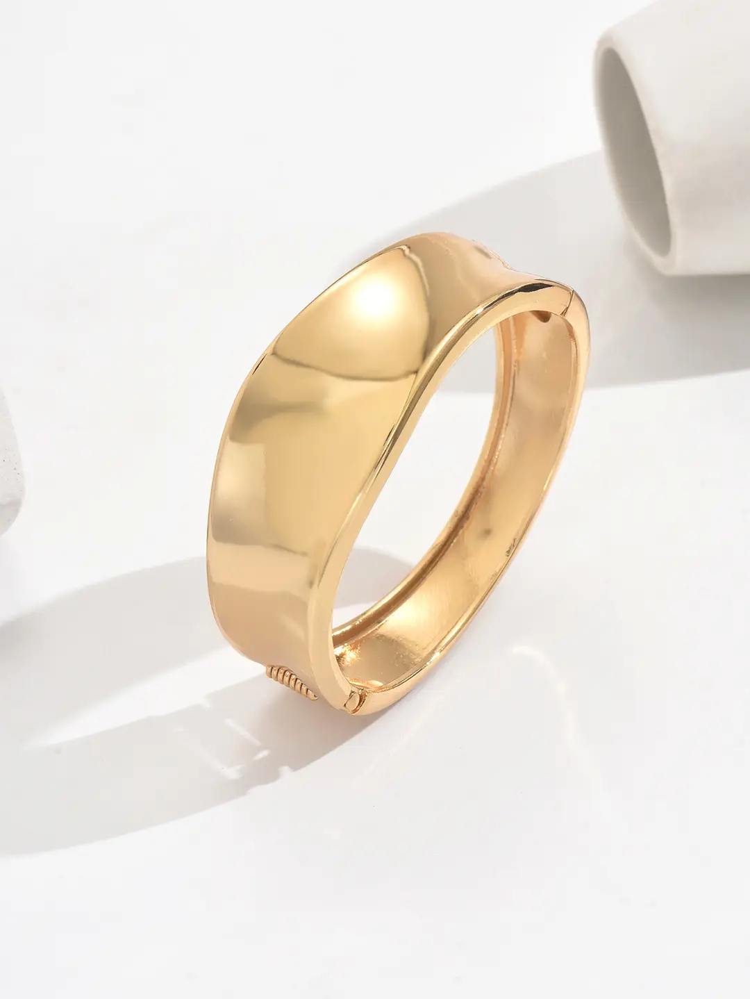 Open-Ended Gold Bracelet for Women, High-End Metallic Silver Arm Ring Jewelry, Vintage Arm Decoration Accessory for Women