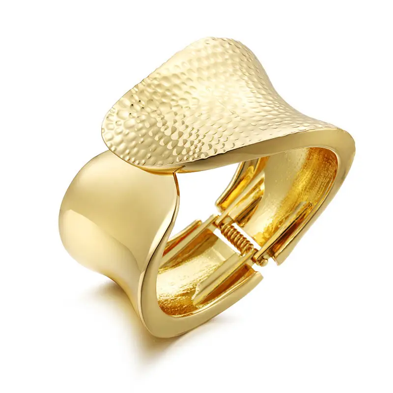 Open-Ended Gold Bracelet for Women, High-End Metallic Silver Arm Ring Jewelry, Vintage Arm Decoration Accessory for Women
