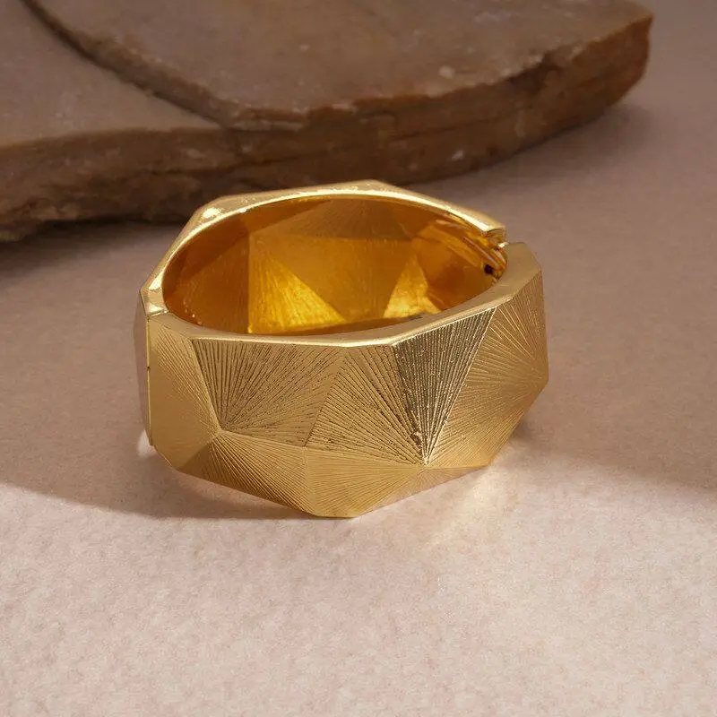 Open-Ended Gold Bracelet for Women, High-End Metallic Silver Arm Ring Jewelry, Vintage Arm Decoration Accessory for Women