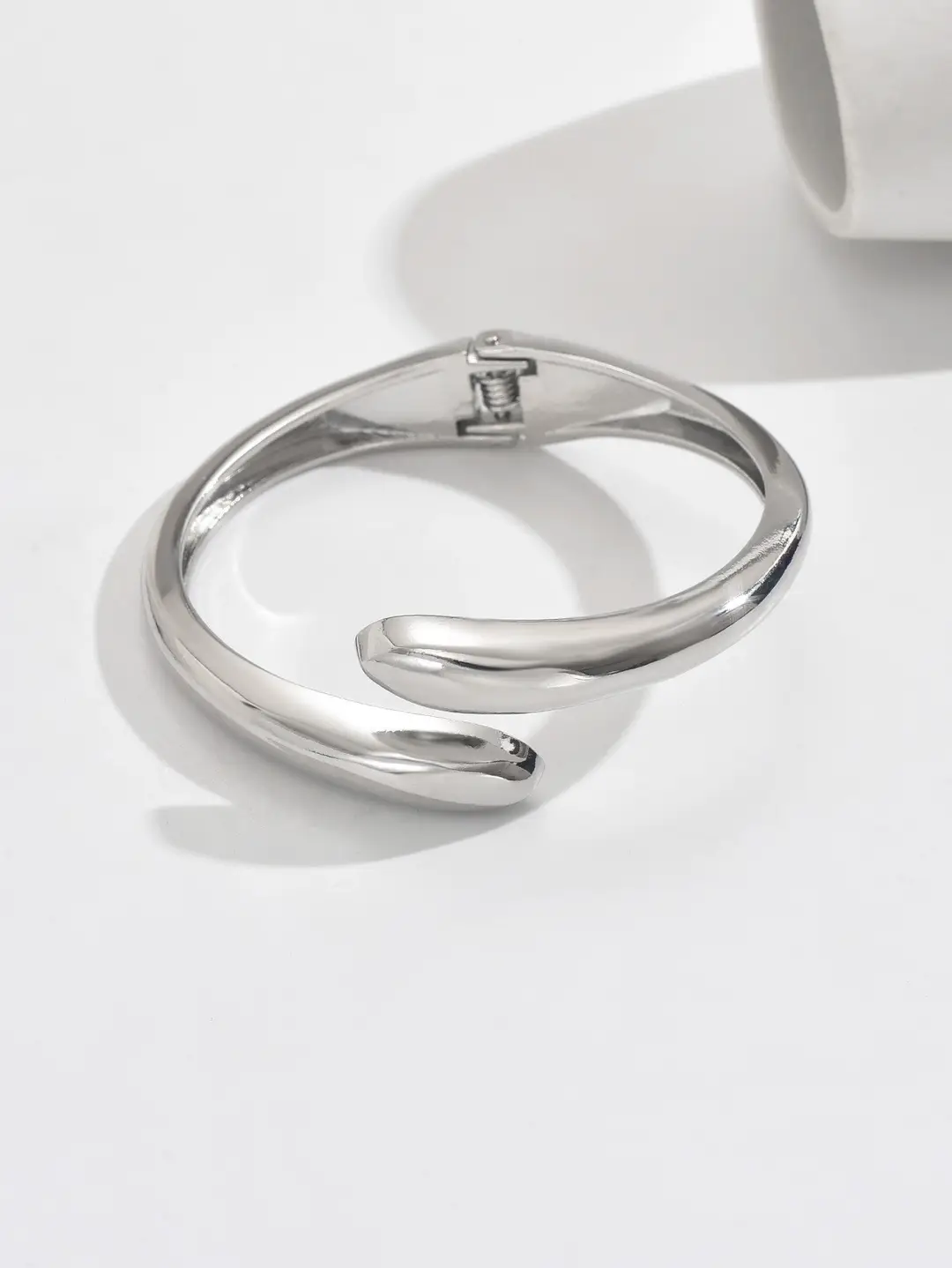 Open-Ended Gold Bracelet for Women, High-End Metallic Silver Arm Ring Jewelry, Vintage Arm Decoration Accessory for Women