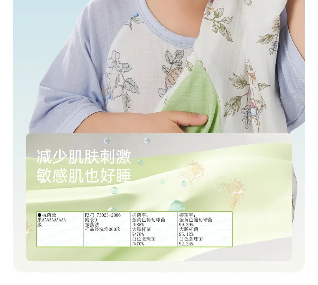 Wellberu Class a Children's Summer Pajamas, Thin Girls' Nightgown, Lightweight and Breathable Boys' Pajamas, Home Wear — feature 11
