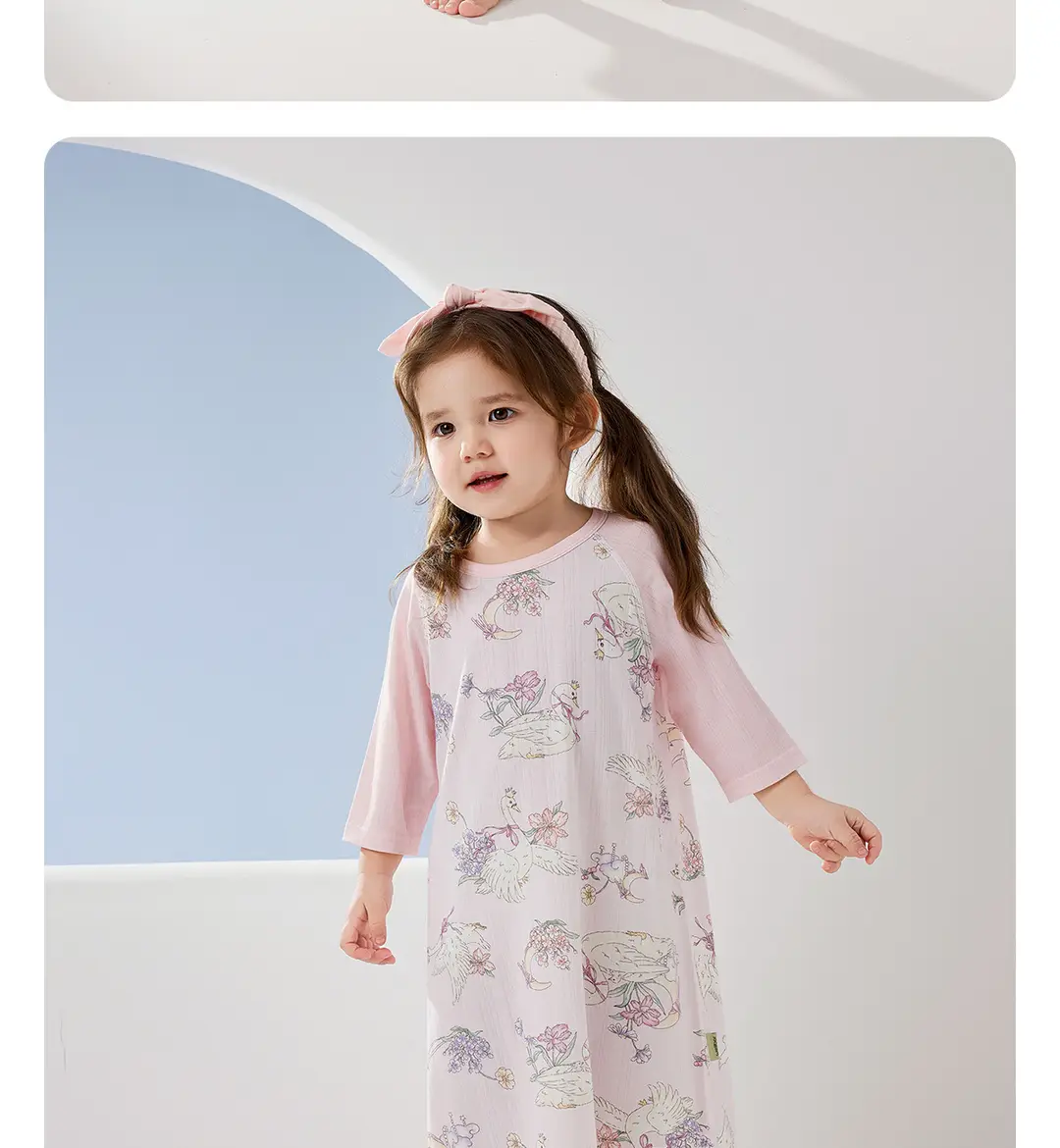 Wellberu Class a Children's Summer Pajamas, Thin Girls' Nightgown, Lightweight and Breathable Boys' Pajamas, Home Wear — feature 18