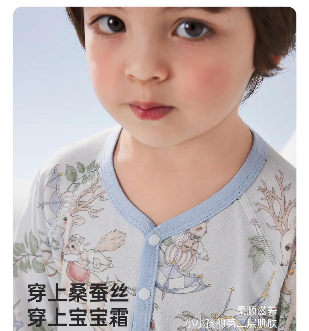 Wellberu Class a Children's Summer Pajamas, Thin Girls' Nightgown, Lightweight and Breathable Boys' Pajamas, Home Wear — feature 30