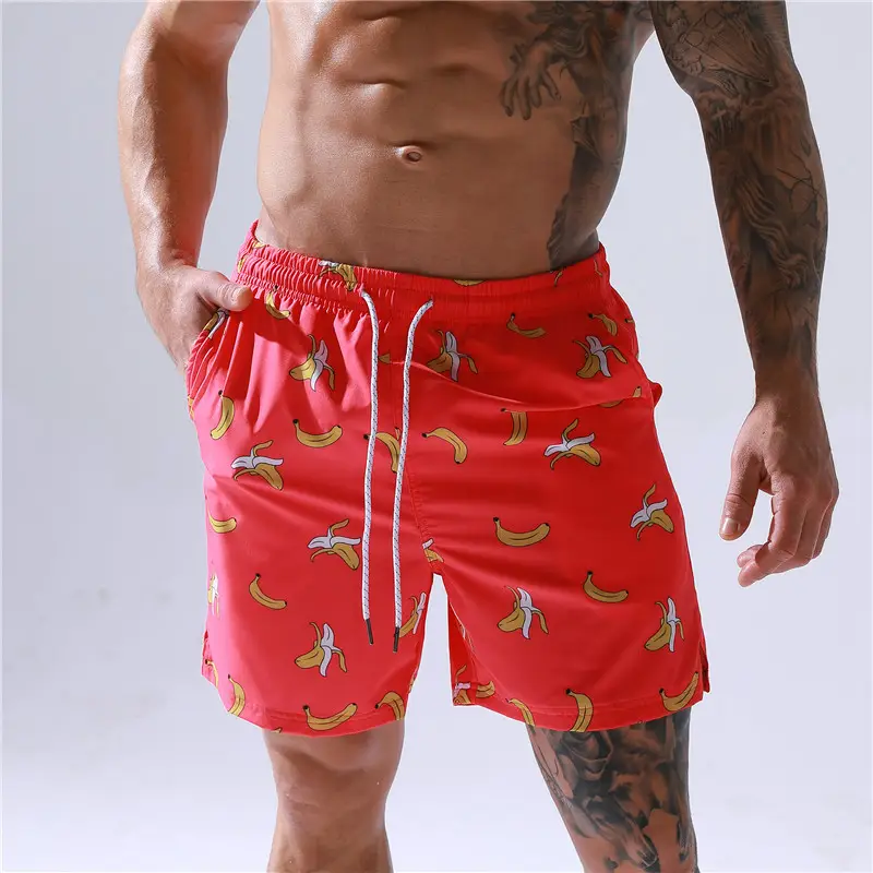 Cross-Border European and American Style Loose Surf Shorts, Printed Plus-Size Men's Five-Point Beach Shorts with Lining - Image 6