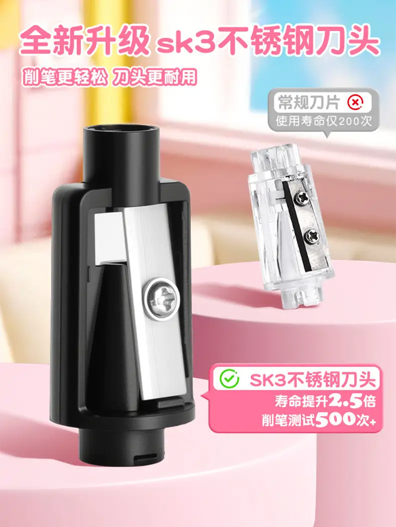 Kaba Bear's New Model Automatic Electric Pencil Sharpener, Small Pencil Sharpener for Elementary School Students — feature 5