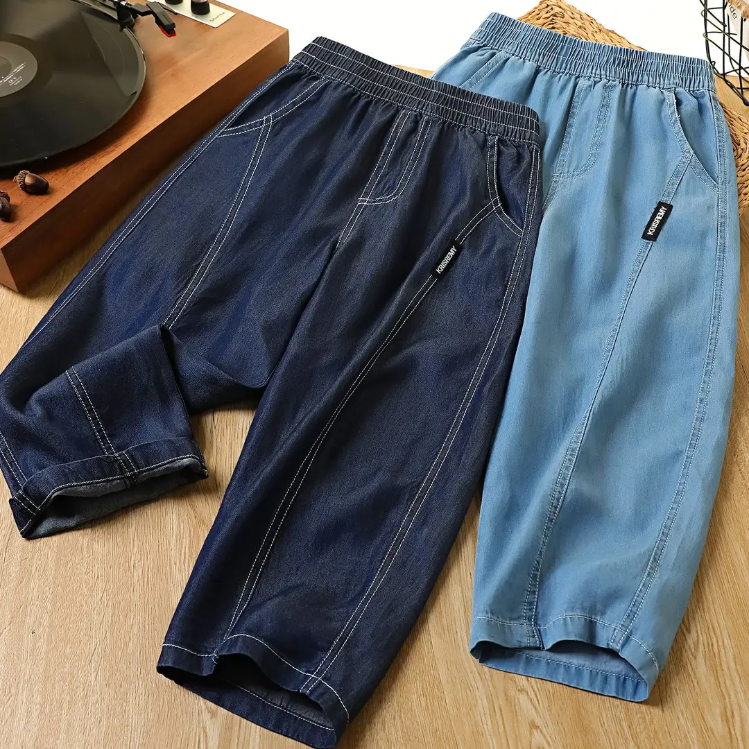Children's Tencel Denim Long Pants for Boys, Summer Thin Anti-Mosquito Pants for Kids — feature 5