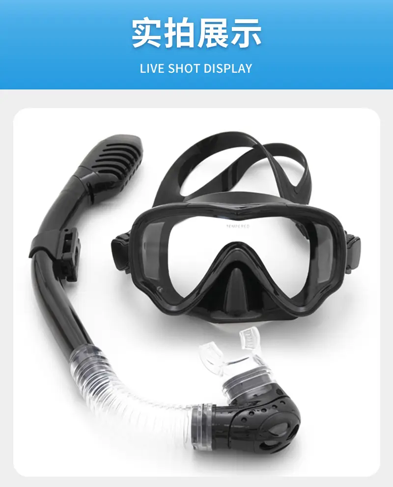 Children's Snorkeling Set with Full Dry Breathing Tube, Anti-Fog Diving Goggles for Boys and Girls, Popular Cross-Border Model — feature 8