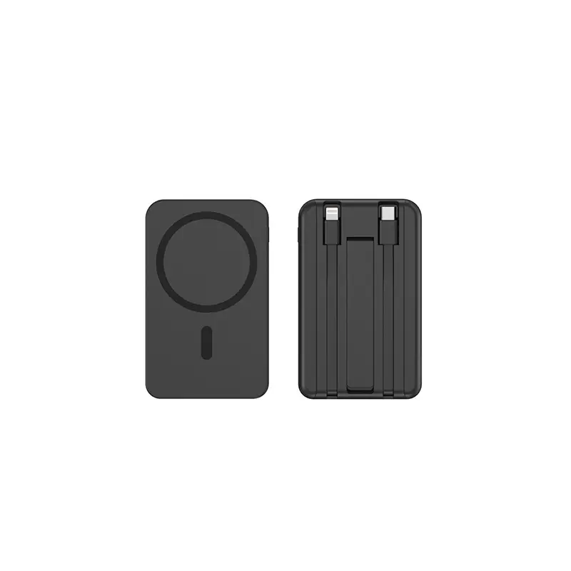 New 3C Certified Magsafe Magnetic Wireless Power Bank Two-Way Fast Charging Mini Mobile Power Supply Customized Kc Cross-Border