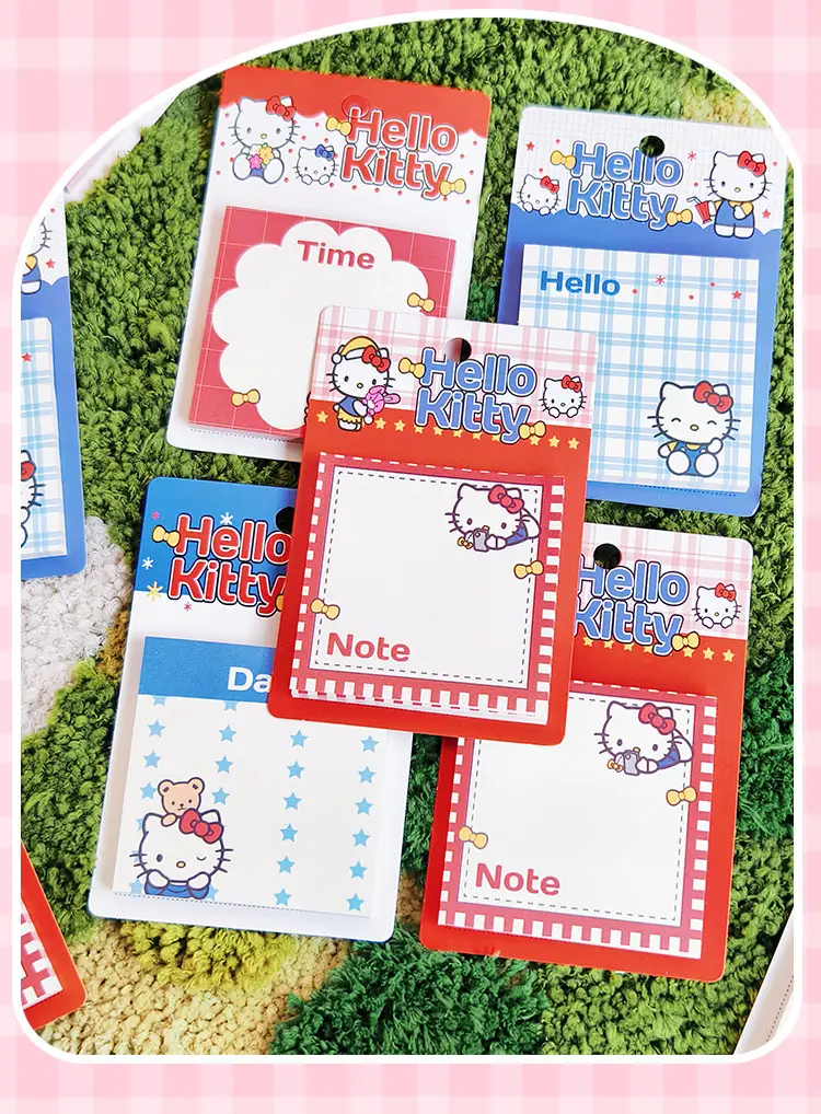 Hello Kitty Cartoon Sticky Notes, High Aesthetic Value, Student Prizes, Sticky Note Materials, High Adhesive Message Notes — feature 8