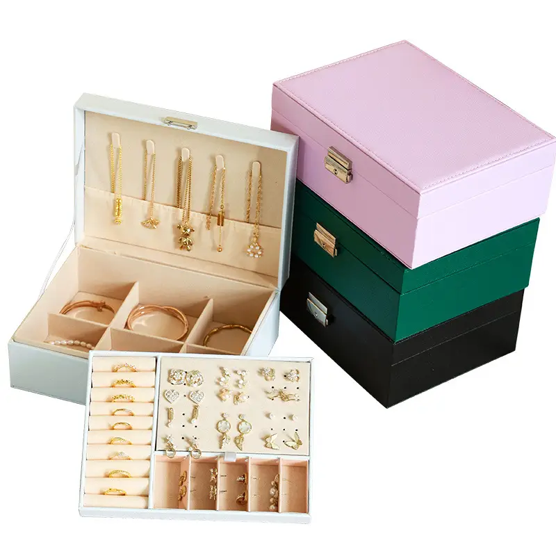 Children's Hair Accessories Storage Box Dust-Proof with Lock for Girls' Hair Ties, Hair Bands, Bracelets, and Jewelry Large Capacity Jewelry Box