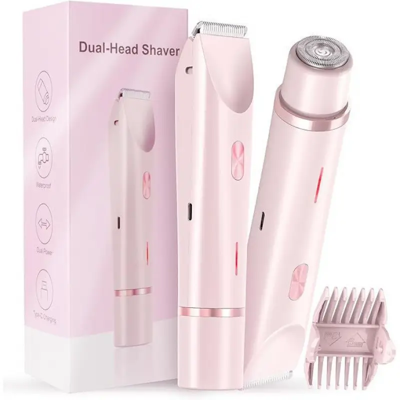Cross-Border Dual-Head Hair Removal Device, Women's Private Area Trimmer, Electric Shaver, Women's Hair Removal Device, Amazon