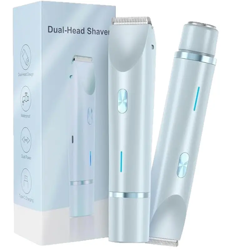 Cross-Border Dual-Head Hair Removal Device, Women's Private Area Trimmer, Electric Shaver, Women's Hair Removal Device, Amazon