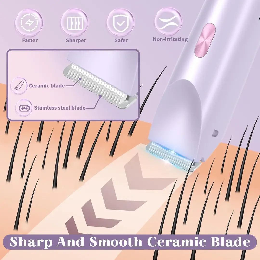 Cross-Border Dual-Head Hair Removal Device, Women's Private Area Trimmer, Electric Shaver, Women's Hair Removal Device, Amazon — feature 8