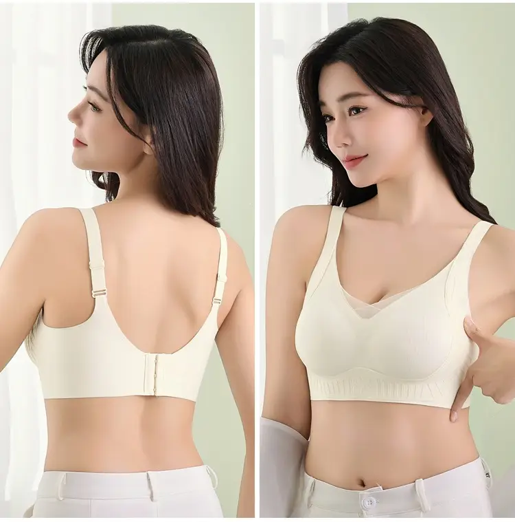 Underwear for Women with Large Busts, Minimizing and Gathering Effect, Thin Style, Wireless, Adjustable, Side Breast Collection, Anti-Sagging, Ultra-Soft Bra — feature 16