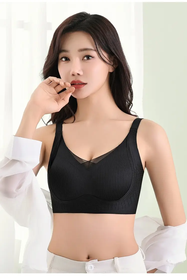 Underwear for Women with Large Busts, Minimizing and Gathering Effect, Thin Style, Wireless, Adjustable, Side Breast Collection, Anti-Sagging, Ultra-Soft Bra — feature 19
