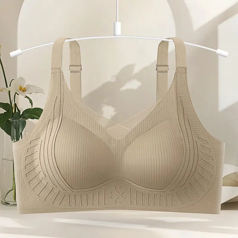 Underwear for Women with Large Busts, Minimizing and Gathering Effect, Thin Style, Wireless, Adjustable, Side Breast Collection, Anti-Sagging, Ultra-Soft Bra